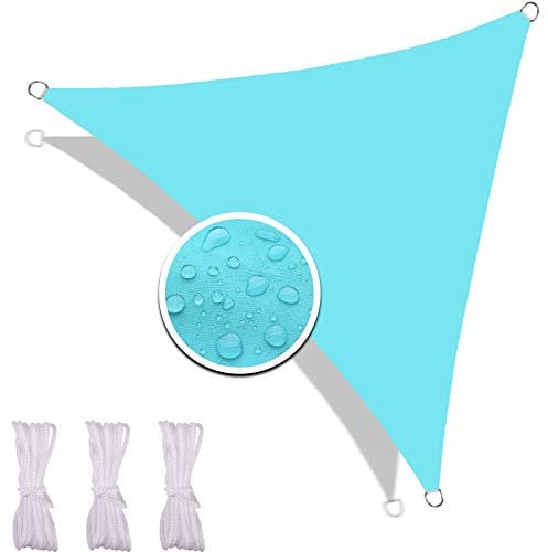 Redfire Sonnensegel Dreieck 6X6X6M, Imprägniert Sonnenschutzsegel Unter Pavilion Vielen Größen Inkl Befestigungsseile Sonnenschutz für Balkonsichtschutz Blauer See