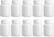 FEESHOW 10pcs Plastic Pill Tablet Bottles Portable Empty Medicine Chemical Bottles Storage Container White 30ml