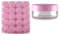 TIANZD 20 Pièces Vides Petit Rond Pot en Plastique Transparent 10 ml avec Couvercle Rosé, Cosmétique Pots de 10 g pour des Produits Cosmétiques D'art D'ongle D'échantillons Contenant
