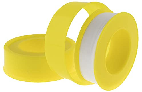 SeKi 2er Pack PTFE Teflon Dichtungsband 12mm x 12 Meter, zum Abdichten aller Gewinde, wasserdicht, Rohrdichtungsband, Gewindedichtband