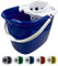 Colour Coded Mop Buckets − 12L Mop Bucket with Wringer and Easy Carry Handle for Domestic and Commercial Cleaning (Blue)