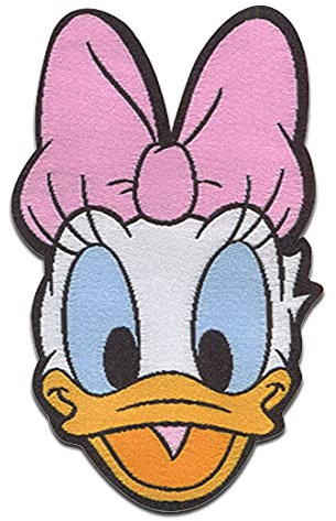Disney Mickey Mouse Daisy Duck - Aufnäher, Bügelbild, Aufbügler, Applikationen, Patches, Flicken, Zum Aufbügeln, Größe: 7,4 x 4,5 cm