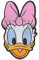 Disney Mickey Mouse Daisy Duck - Aufnäher, Bügelbild, Aufbügler, Applikationen, Patches, Flicken, Zum Aufbügeln, Größe: 7,4 x 4,5 cm