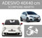ADESIVO SCORPIONE ABART 40X40 cm per 500 tuning punto evo stemma stickers (BIANCO)