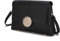 MKF Crossbody Bag für Damen - PU Leder Pocketbook Handtasche - Designer Side Messenger Purse Shoulder Crossover, Johanna Black-Zinn, Medium