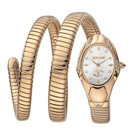 Just Cavalli Damen Analog Quarz Uhr mit Edelstahl Armband JC1L185M0025