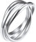 FindChic Ringe Frauen 3er Ring Edelstahl Wickelring Damen Ehering Verlobungsring Silber Modeschmuck Trauringe 17.25