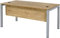 furni24 Schreibtisch Tetra fürs Arbeitszimmer und Home Office - Großer laminierter Computertisch aus Holz, einfache Montage (inkl. Kabelkanal,180 x 80 x 75 cm, Eiche)