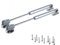 2x 100N Chrank Hydraulic Gasdruckfeder Möbeltür zum Gas Strut Lift Schrank Stoßdämpfer Gasfeder Hinge Möbelkolben Schranktüren Soft Close Klappenfeder, Silber