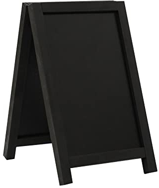 EUROPEL Chalkboard Desktop Portrait, Durable FSC Certified Oakwood Base, Double Sided, for Water Based Marker, for Restaurant, Hotel,
