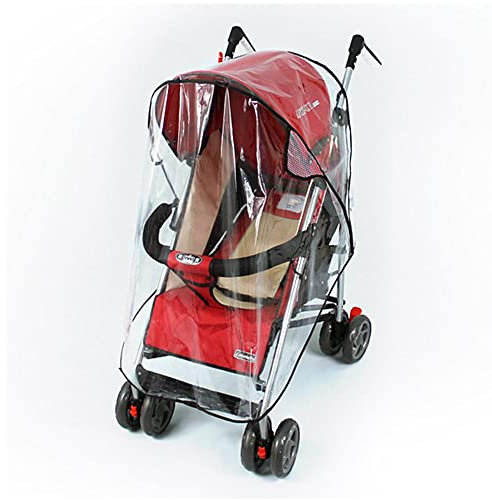 Roysmart Universal Regenschutz für Kinderwagen, Regenverdeck Regenhaube für Buggy - Einfache Montage an jedem Kinderwagen- Gute Luftzirkulation - Transparent