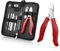 Toenail Clippers for Thick and Ingrown Nails, Nail Clipper Kit and Professional Podiatrist Toenail Clippers Heavy Duty Nail Scissors Toenail Treatment Tools Kit for Men Women Elderly, Red