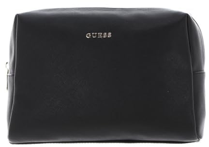 GUESS Kulturbeutel Top Zip Cosmetic Bag Black schwarz