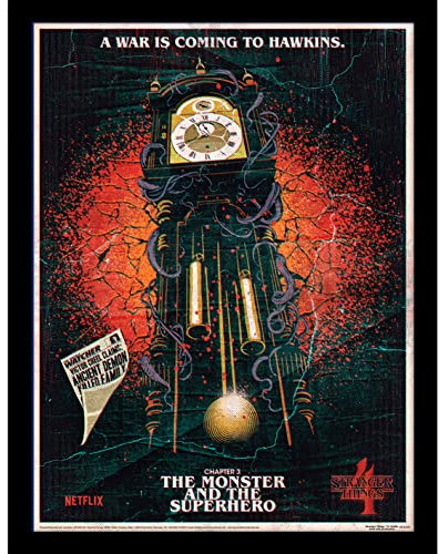 Pyramid International Stranger Things Poster (The Monster and The Superhero Design) 30cm x 40cm - Official Merchandise 