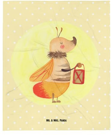 Mr. & Mrs. Panda Kuschelfleecedecke Glühwürmchen - Geschenk, Tiere, Liebesbeweis, Sofadecke, Wolldecke, lustige Sprüche, Falter, Tiermotive,