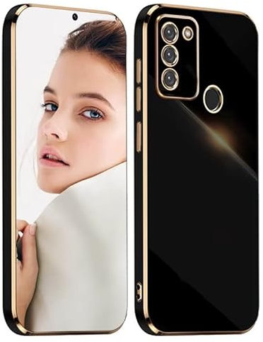 ATISIJIE Hülle für Samsung Galaxy M30s Handyhülle Original, Ultradünn Galvanisiertes Weiches Kieselgel Kratzfeste TPU Handyhülle, Einfaches Stilvoll Shiny Schutzhülle Cover Case Schwarz