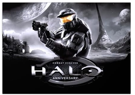 Displate Offiziell Halo Game MetallPoster Magnetische Befestigung Inklusive Lizenziert Bilder Hochwertiges Poster Halo Horizontal 45 cm x 32 cm