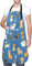 Kawani Schürze für Erwachsene mit Hundemotiv, mit Taschen, Küche, Backen, Kochschürze für Damen und Herren, Hunde-Aufdruck, One size