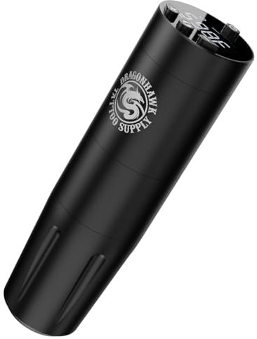 Dragonhawk X8 Tattoo Maschine Pen Rotary Akku tätowiermaschine Tattoo Gun Adjustable Speed Control MCORE Motor 4mm Stroke Length1500mAh Batterie for Dot, liner, shader work (black)