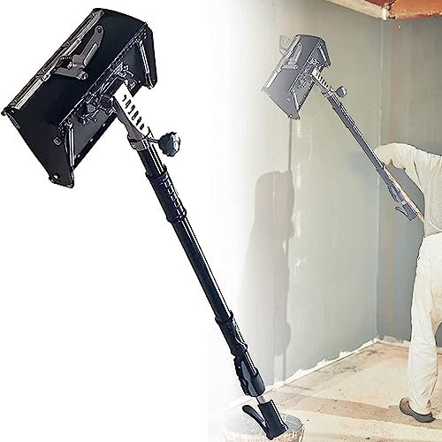 DEHIWI Trockenbau Kelle Drywall Flat Finishing Spachtel Werkzeug Trockenbau Flachbearbeitungs Box mit 41,7''- 64,9'' Griff Verstellbaren Schnell-Teleskopschalter,22cm/8in