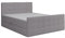 KEF Paris Boxspringbett 160x200 cm - Bett mit Matratze und Topper - Doppelbett mit Bettkasten - Polsterbett mit Kopfstütze - Bonell-Matratze H3 - Grau Enjoy
