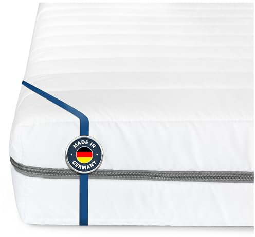 BMM Matratze 100x190 cm Klassik XXL Härtegrad H3 fest/Kaltschaummatratze Öko-Tex Zertifiziert/ergonomische 7 Zonen Matratze Höhe 12 cm/Matratzen produziert in Deutschland