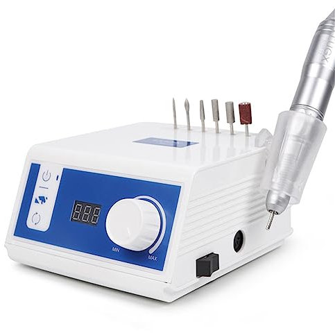 X&Z-XAOY Trapano per Unghie Professionale Kit di Strumenti Elettrici per Manicure E Pedicure 45000 RPM Nail Art File Drill con Pedale Trapano per Manicure