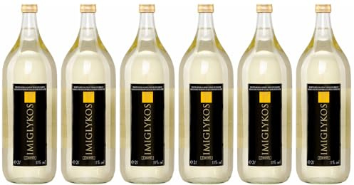 Imiglykos weiß Cavino 6x 2,0l Flasche | Lieblicher Weißwein aus Griechenland | 12% Vol. | + 20ml Jassas Olivenöl