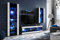 Komodee Wohnwand Wohnzimmerset Tivoli Medio, Weiß/Schwarz, Breite 245cm x Höhe 159cm x Tiefe 35cm, ohne LED, für Wohnzimmer, Schlafzimmer