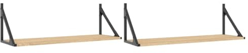 vidaXL Wandregale 2 STK. Sonoma-Eiche 80 x 25 x 25,5 cm Holzwerkstoff