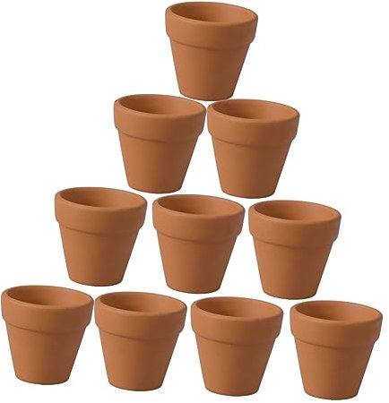 SUPVOX Lot de 10 Mini Pots De Fleurs en Terre Cuite avec Drainage en Céramique pour Le Jardinage Dintérieur Et Lartisanat