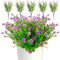 Künstliche Blumen Kunstblumen Draußen Kunstpflanzen Blumenstrauß Pflanzen Sträucher UV-beständig Balkonpflanzen Wie Echt für Balkonkasten Innen Außenbereich Garten Outdoor Lila Rot