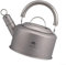 Camping Whistling Kettl, 1.2L Titanium Kettle Camping Stovetop Kettle, For Outdoor Coffee Tea Pot Ultralight Water Jug With Folding Handle