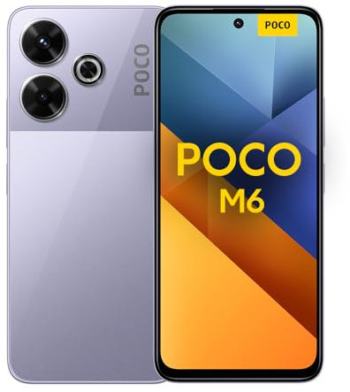 POCO M6 Smartphone, 6+128GB Handy ohne Vertrag, 90Hz 6,79'' FHD+Display, 108MP Kamera, 5030mAh, 33W FastCharge, Dual-SIM, Purple