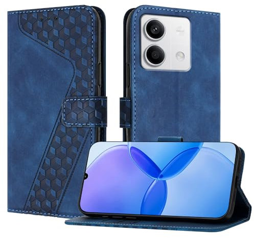 YIRRANZD Coque pour Xiaomi Redmi Note 13 5G, Étui Housse Protection en Cuir PU [Pochette de Portefeuille] [Magnétique], Antichoc Etui à Rabat pour Redmi Note 13 5G (Bleu)