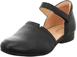 Think! Damen GUAD2 chromfrei gegerbte nachhaltige Halbschuhe, SCHWARZ 0000