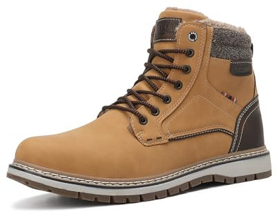 ANALEAF Herren Winterschuhe Winterstiefel Warm Draussen Winterboots Gefüttert Schneestiefel Rutschfest Wanderstiefel 41-46 EU