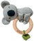 NGTSFLY Personalisierte Geschenke Baby - Personalisierter Beißring Baby aus Holz - Greifling Personalisiert Babyrassel mit Name, Geschenk zur Geburt Junge und Mädchen (Koala im Kreis)