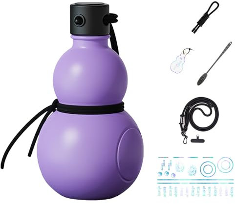 belupai Bouteille D'eau Gourde, 850,5 G, Bouteille D'eau de Sport Chinoise Rétro, Bouteille D'eau de Voyage, Bouchon à Vis, Anti-fuite, Pichet pour Salle de Sport, Sport, (D)