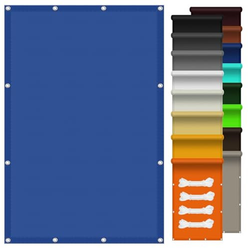 Grande vela parasole con blocco UV al 98%, 5 x 10 m, per giardino, pergola, patio, colore blu navy, qualità premium