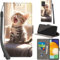 PHINIENLAND Handyhülle für Samsung Galaxy A53 5G Hüllen Premium Leder Case Klappbar Wallet Magnet Kartenfach Standfunktion Schutzhülle kompatibel mit Samsung A53 5G Cover,Katze
