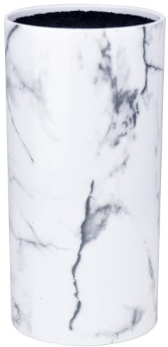 Soporte para Cuchillos Universal, Bloque para Cuchillos Vacío Fácil de Limpiar,Cuchillero de Cocina Compacto y Moderno, Apto para Todo Tipo de Cuchillos (Blanco)