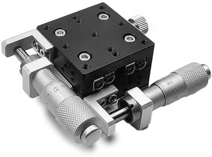 SVGVUBMUC XY-Achse LY40-L Manueller Verschiebungstisch Mikrometer-Schiebetisch Kreuzrollen-Linearverschiebungstisch 2-Achsen-Tisch Mikrometer-Schiebetisch(LY40-L)