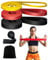 Cadeau Fête des Pères Élastique Musculation Zumhigh - Ensemble de 3 Bandes de Résistance avec Ancrage de Porte pour Entraînement Pilates, Yoga, Stretching, Rééducation Physique et Musculation