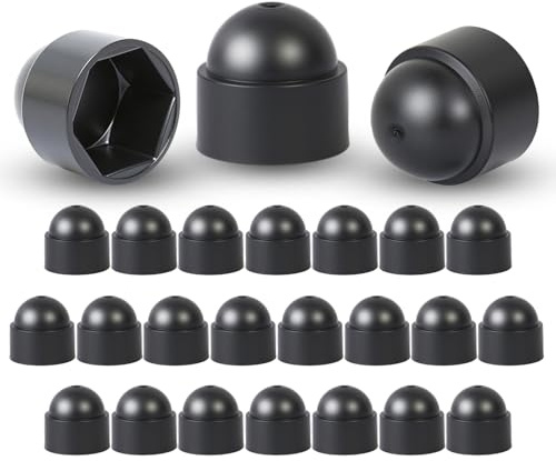 25 M6 schraubenkappen, abdeckkappen für schrauben,schraubenabdeckung schwarz, schrauben abdeckkappen, Staubdichte Sechskantmutter Schutzkappen, Dekorative Mutternkappen