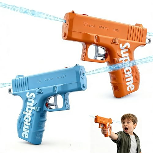 2 Stück Wasserpistole Prank Gun, Streich-Wasserpistole für Erwachsene & Kinder, Prank Reverse Water Guns Spritzpistole, Lustige Streiche Gadgets für Sommerparty Strand Pool