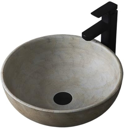 Bacino Arte Lavandino da appoggio for esterno, balcone, interno, bagno, lavabo, domestico, rotondo Lavabo vanità