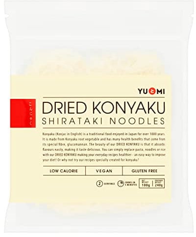 YU&MI Dried Konyaku Shirataki Noodles 100g (prepared weight 240g) (Pack of 8)