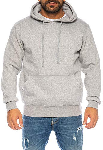 Raff & Taff Hoodie Kapuzenpullover Sweatshirt Sweater Pullover | S - 6XL | Sport Alltag Freizeit | Premium Baumwolle Fleece Innenseite (RT-H-401 Hellgrau, 4XL)