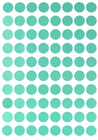 Sticker Pastell Grün 13 mm runde Aufkleber - Größe 1,3 cm Klebepunkte 1200 Vorteilspack von Royal Green